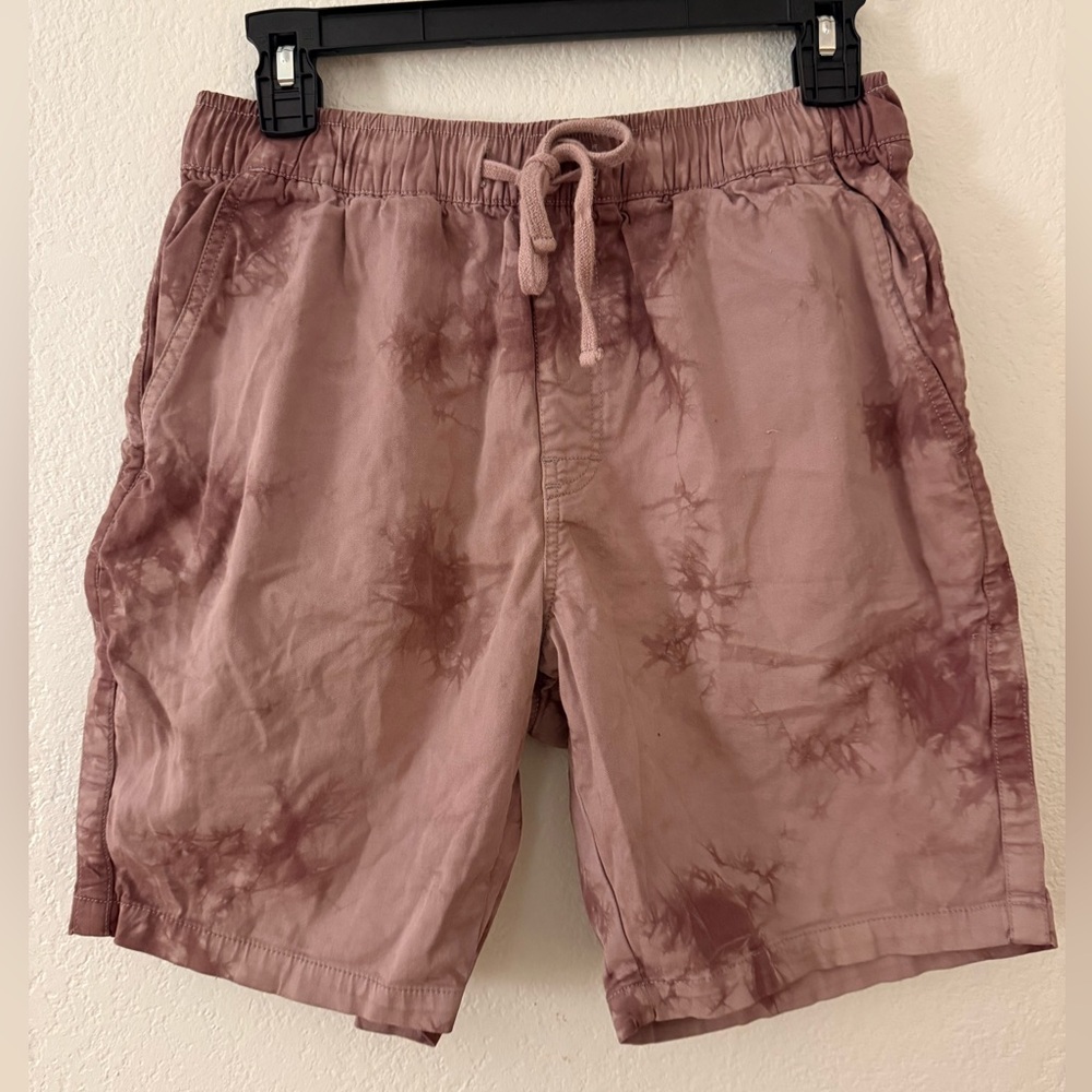 KATIN Men’s Purple Tie Dye Patio Shorts Drawstring Surf Beach Casual | Small